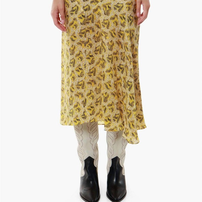 Shop Isabel Marant Lisanne Asymmetric Skirt In Sunshine In Yellow