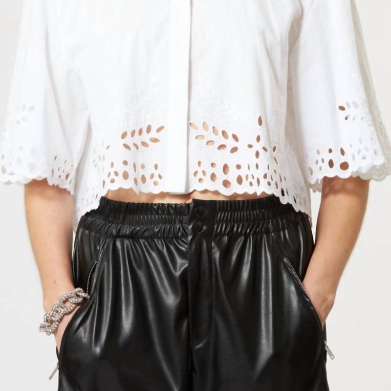 Shop Isabel Marant Rommy Blouse Top In White