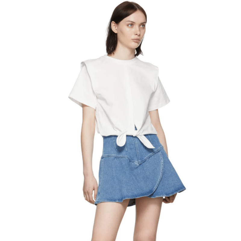 Shop Isabel Marant Zelikia Top In White
