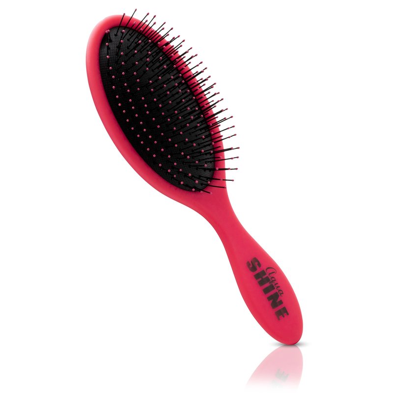 Iso Beauty Aquashine Wet & Dry Soft-touch Paddle Hair Brush In Pink