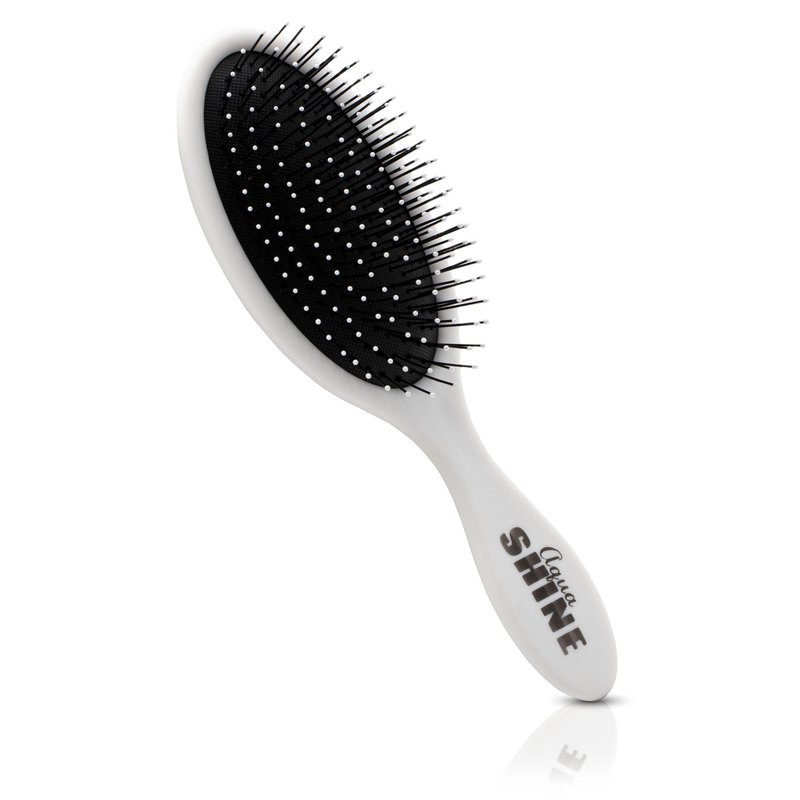 Iso Beauty Aquashine Wet & Dry Soft-touch Paddle Hair Brush In White