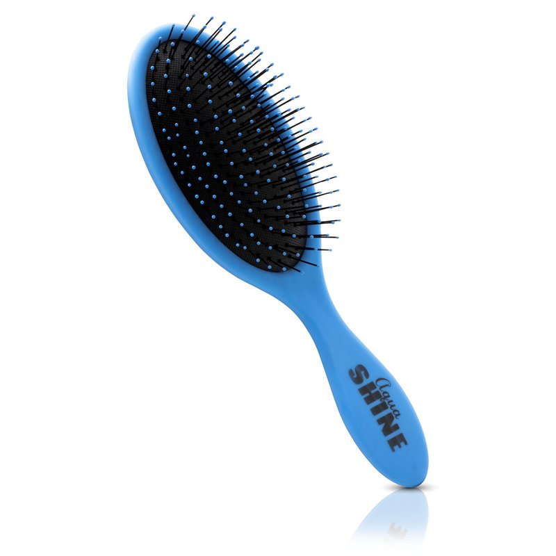 Iso Beauty Aquashine Wet & Dry Soft-touch Paddle Hair Brush In Blue