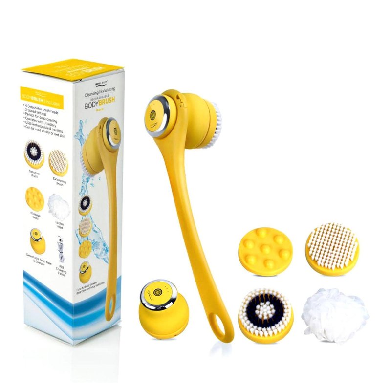 Iso Beauty Cleansing & Exfoliating Rechargeable All-in-1 Body Brush In Yellow