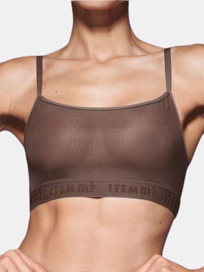 Item M6 All Mesh Bralette In Cacao