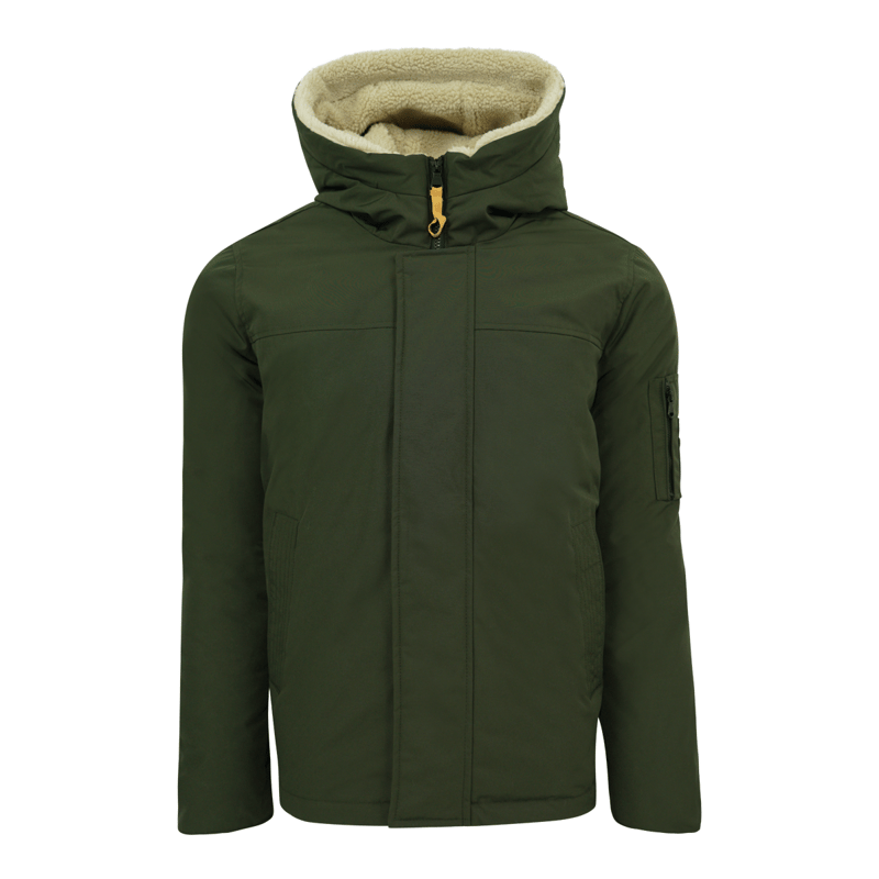 Shop Izod Men's Sherpa-lined Hood Full Zip Jacket In Green