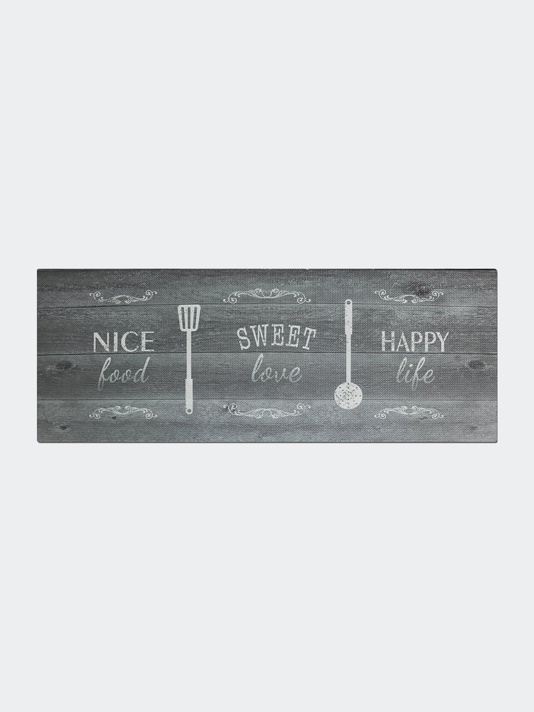 20"x55" Oversized Cushioned Anti-Fatigue Kitchen Runner Mat (Eat Laugh Live)