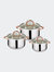 6-Piece Stainless Steel Casserole Set Pots And Lids