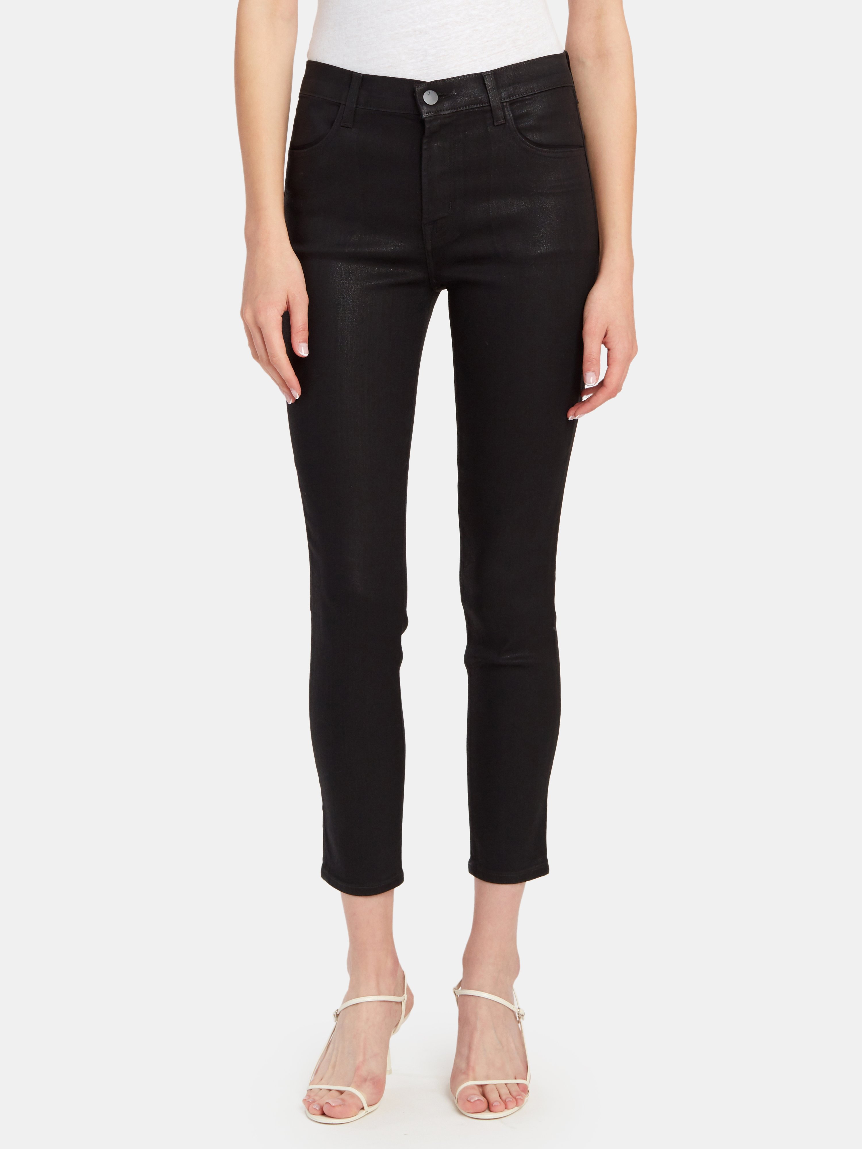 J Brand Alana High Rise Cropped Skinny Jeans In Fearful