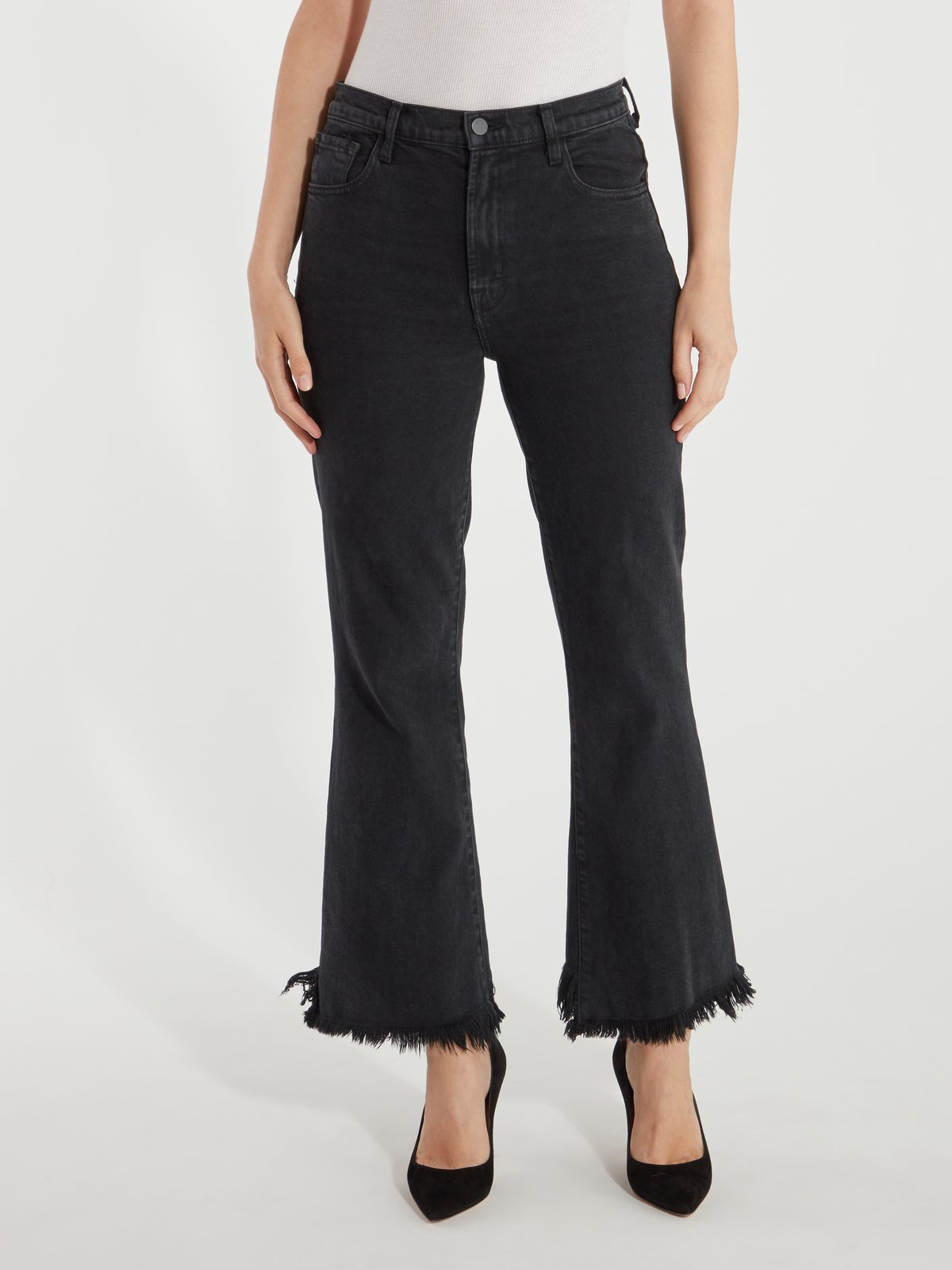 J Brand Julia High Rise Frayed Flare Jeans | Verishop