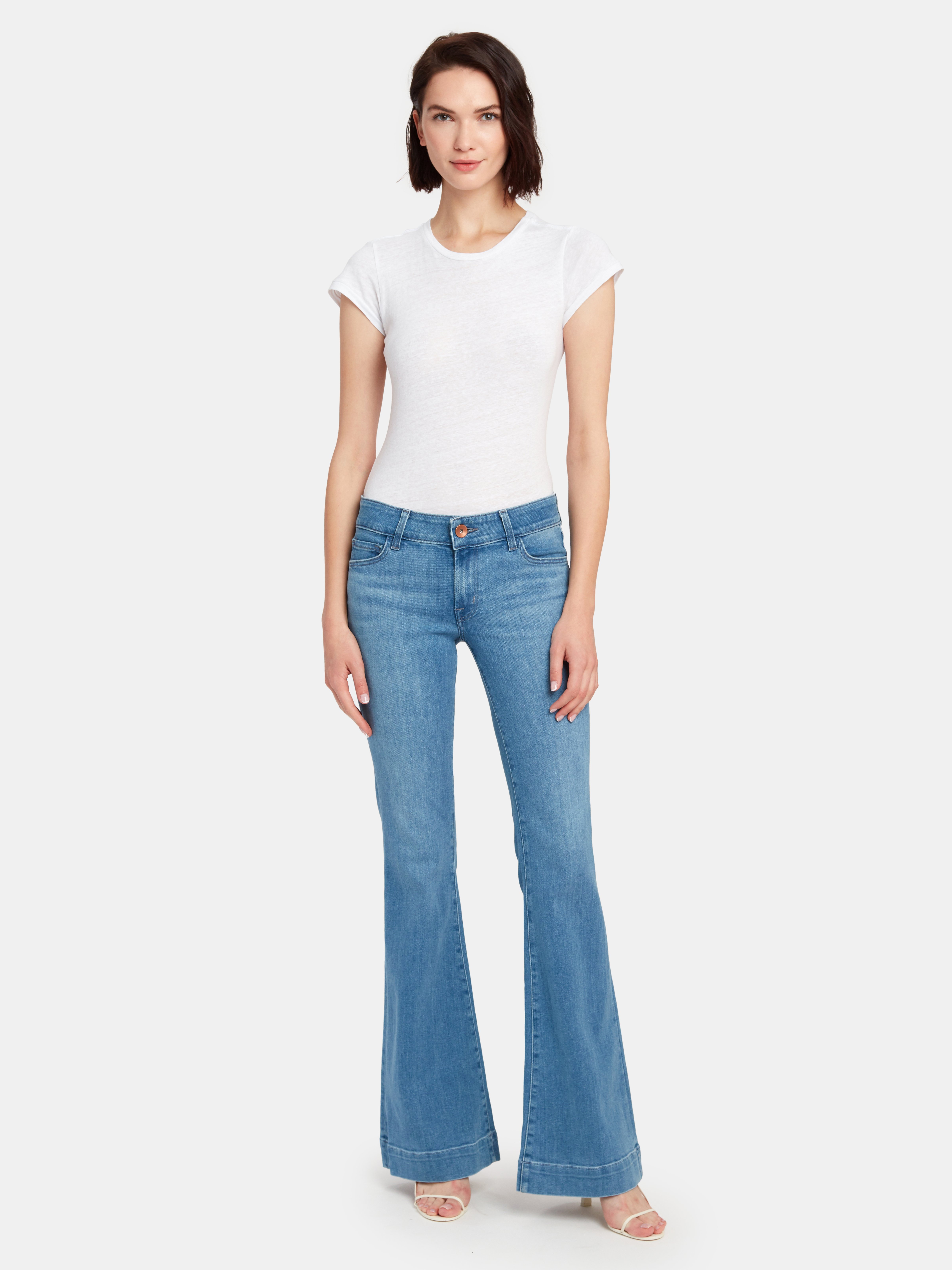 low waist flare jeans