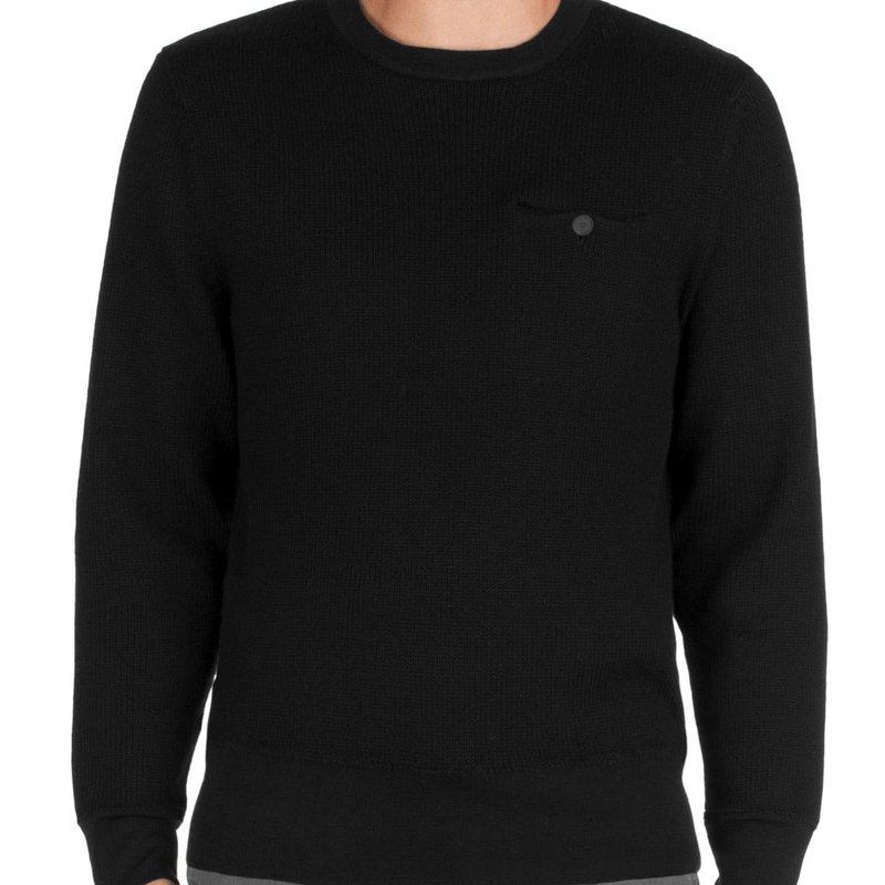 Shop J Brand Men's Black Coolidge Wool Crew Neck Sweater