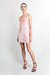 Seraphina Silk Satin Mini Dress - Rose Pink - Rose