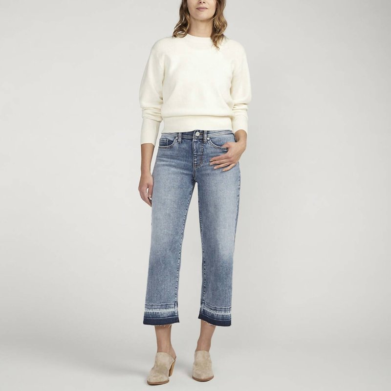 Shop Jag Ava Mid Rise Wide Leg Jeans In Skyfall In Blue