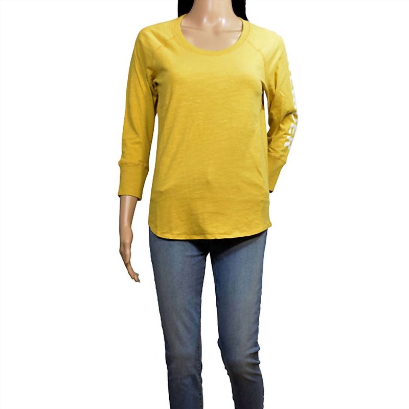 Shop James Perse Women California Cotton T-shirt In Yellow
