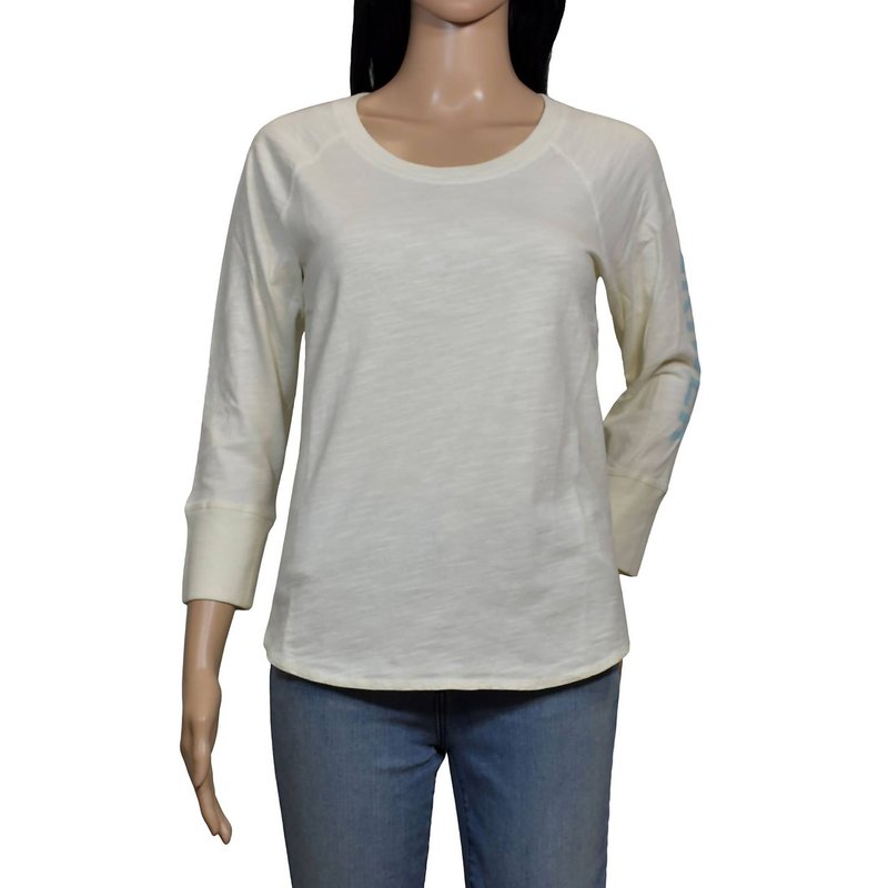Shop James Perse Women California Long Sleeve Crew Neck Cotton T-shirt In Grey