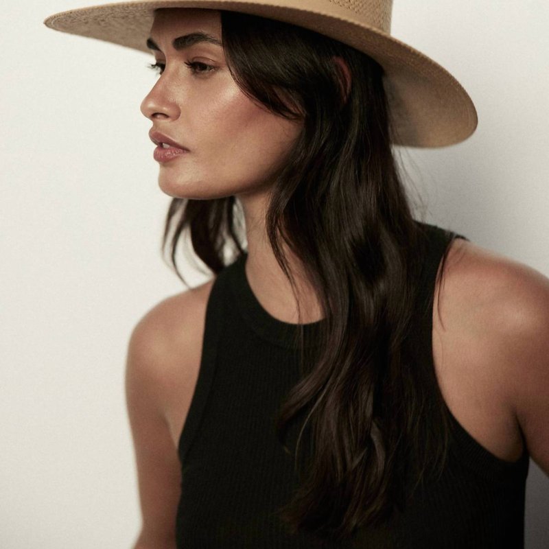 Shop Janessa Leone Simone Packable Straw Hat In Sand In Brown