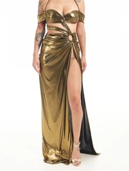 Selene Dress - Metallic Dark Gold - Metallic Dark Gold