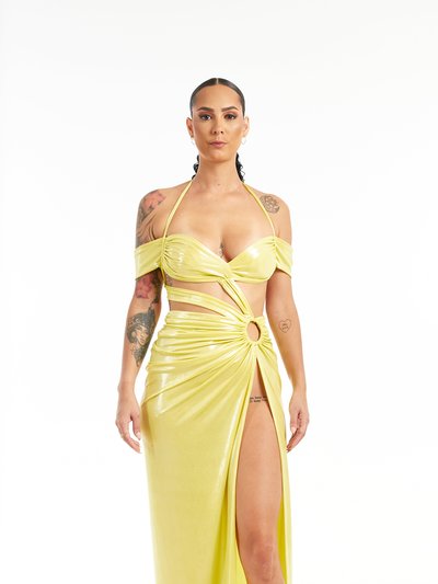 J.Angelique Selene Dress - Metallic Lemon product