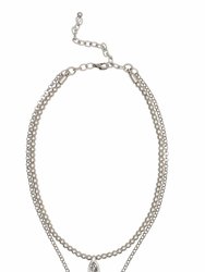 Jelavu Chanour Necklace With Crystals - Silver