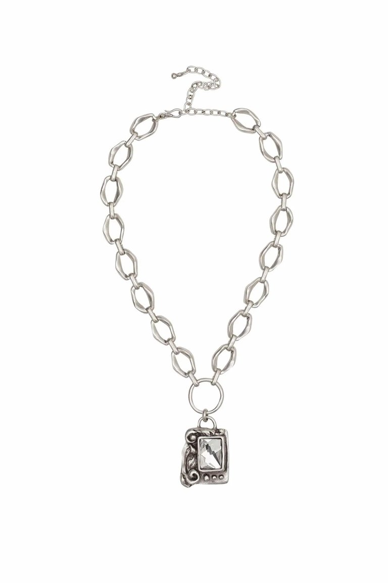 Jelavu Necklace With Crystal - Silver