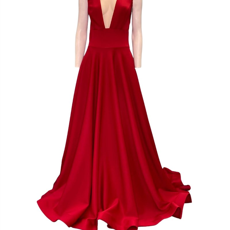 Shop Jessica Angel A Line Evening Gown In Red