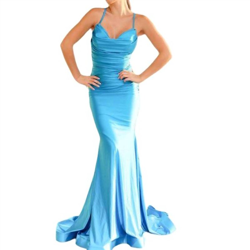 Shop Jessica Angel Evening Gown In Blue