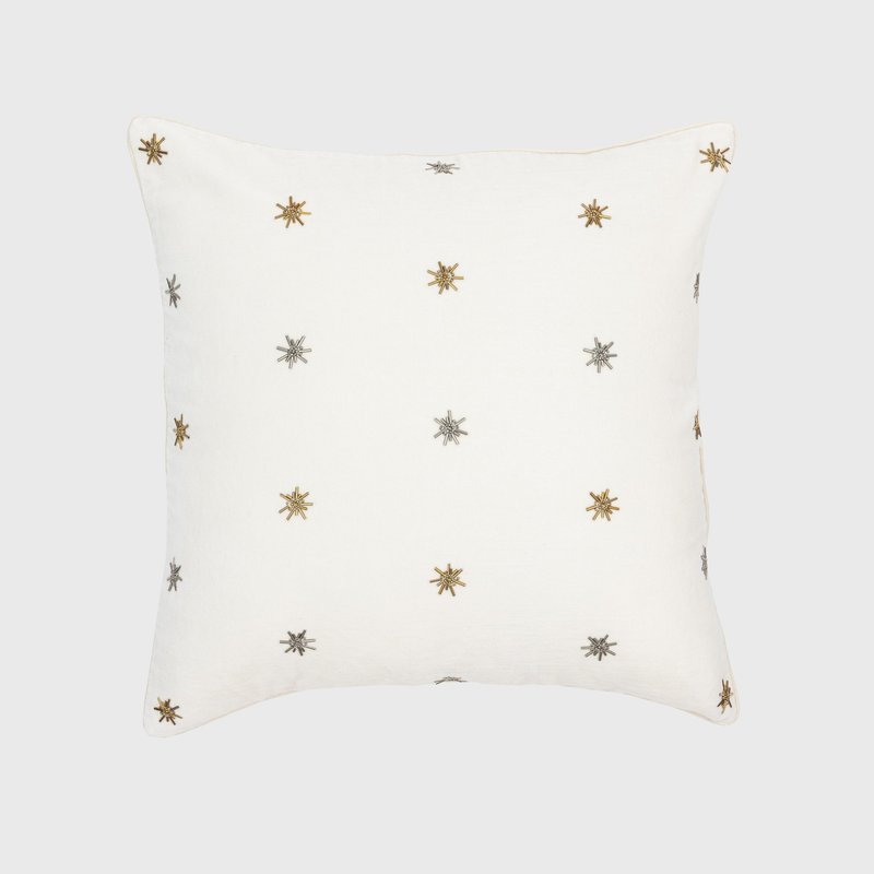 Joanna Buchanan Embroidered Star Pillow In White