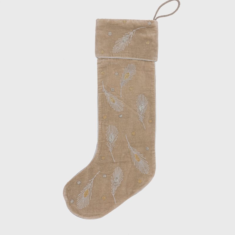 Joanna Buchanan Feather Stocking, Taupe In Brown