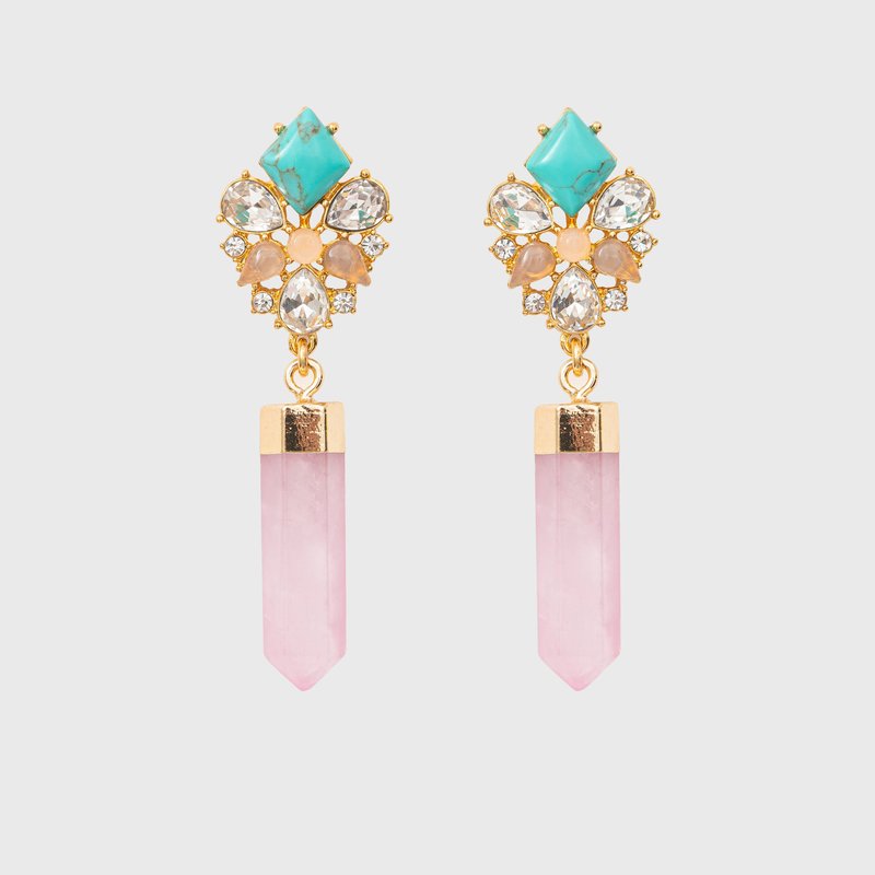 Joanna Buchanan Gem Quartz Earrings In Pink
