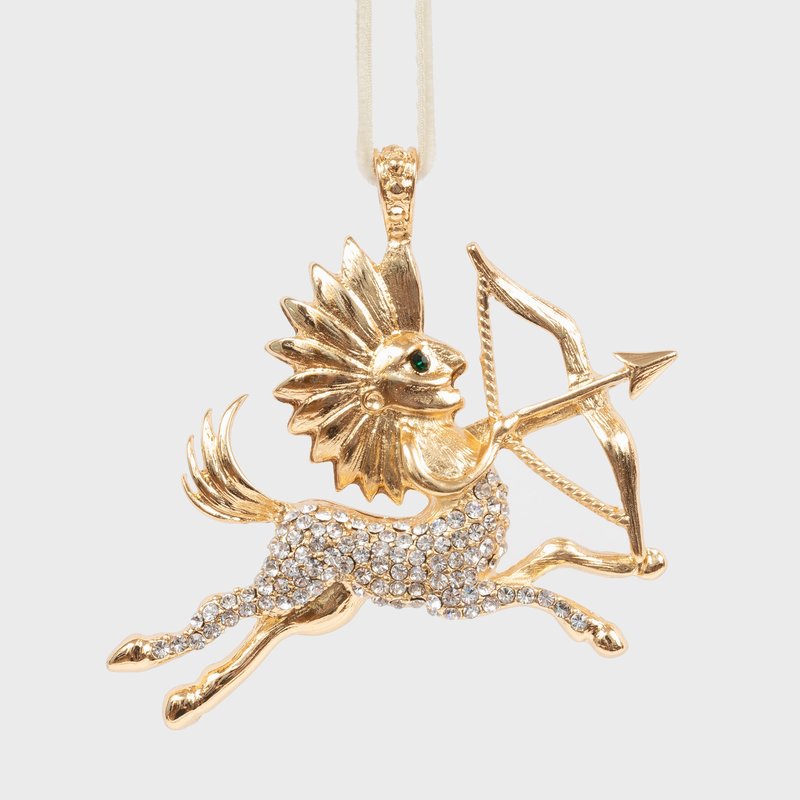 Joanna Buchanan Sagittarius Hanging Ornament In Gold