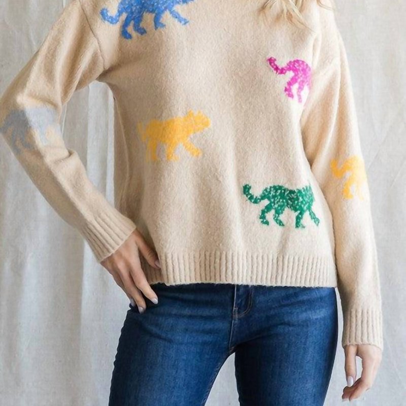 Shop Jodifl Animal Print Sweater In Brown