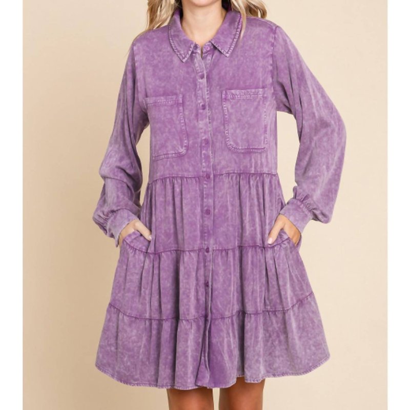 Shop Jodifl Washed Babydoll Dress In Purple