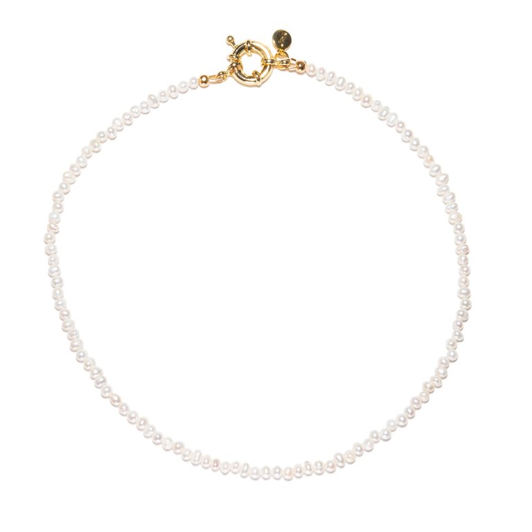 Carrie Necklace - 18K Gold Plated/Freshwater Pearls