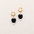 Kuro Earrings - Gold / Pearl / Black