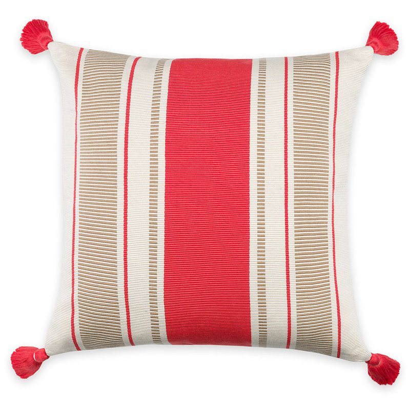 Johanna Howard Home Cabana Stripe Pillow In Pink