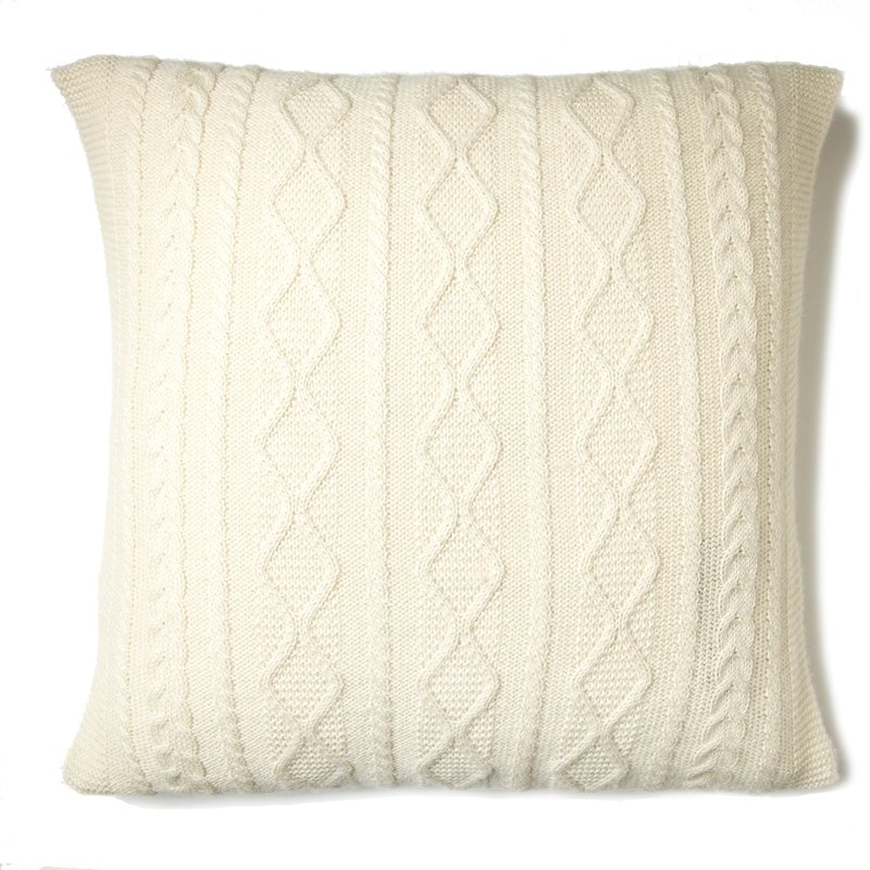 Johanna Howard Home Howard Cable Square Pillow In White