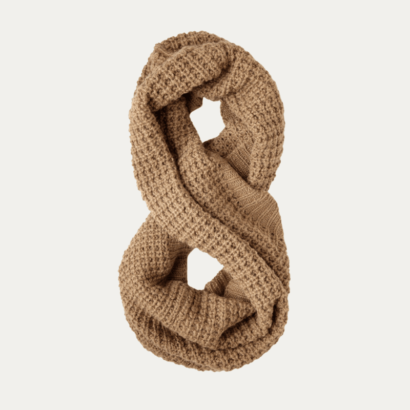 Johanna Howard Home Waffle Knit Infinity Scarf In Brown
