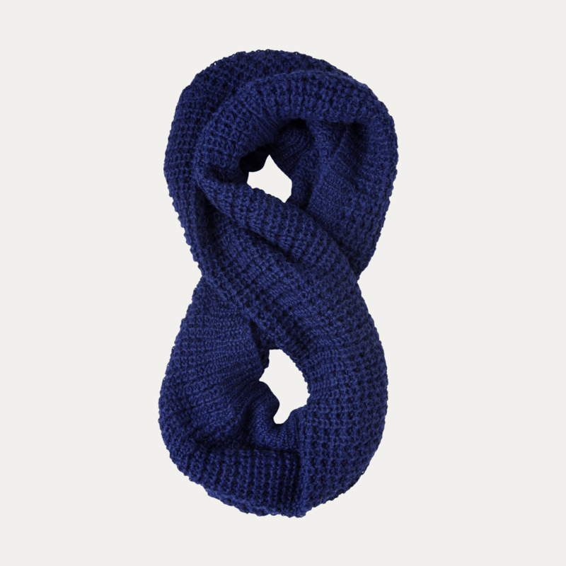 Johanna Howard Home Waffle Knit Infinity Scarf In Blue