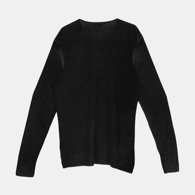 Shop John Varvatos Men's Metal Black Artisan Henley Sweater Pullover