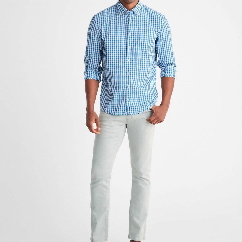 Shop Johnnie-o Abner Hangin' Out Button Up Shirt In Blue