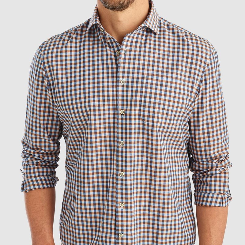 Shop Johnnie-o Men's Wooster Hangin Out Button Down Shirt In Havana In Grey