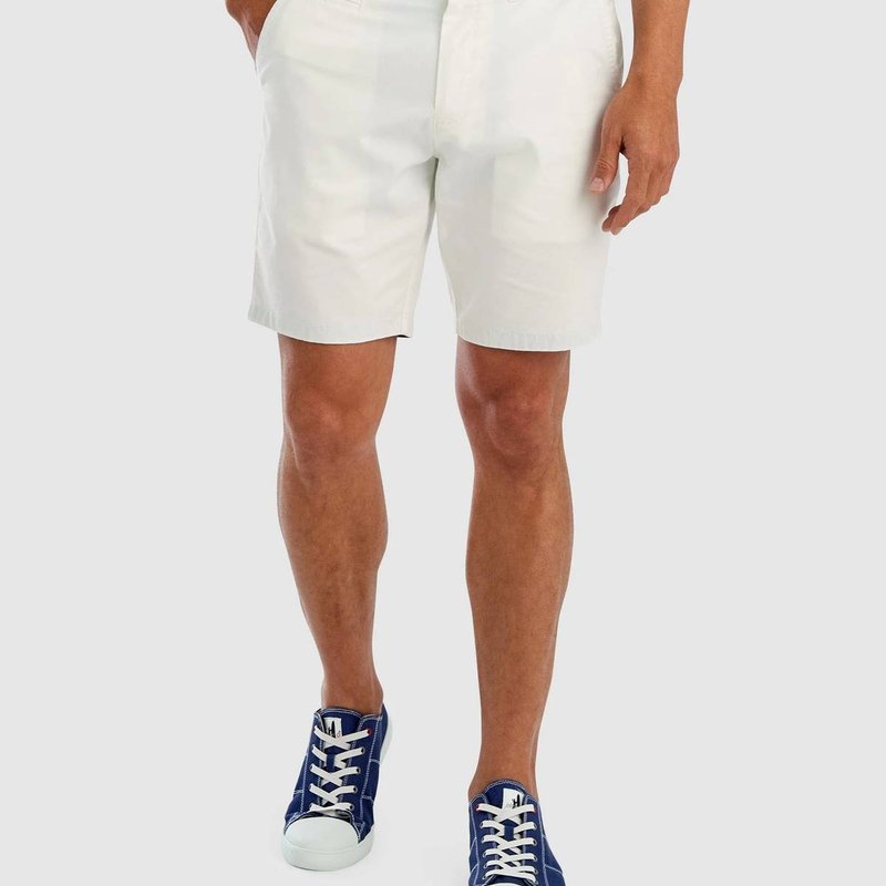 Shop Johnnie-o Santiago Cotton Stretch Shorts In White