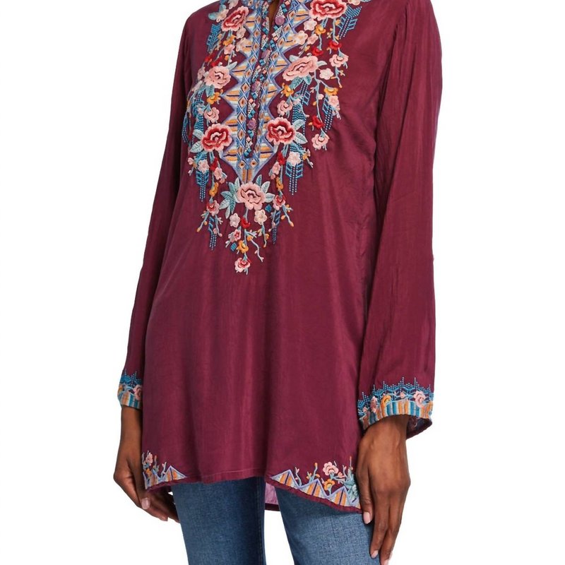 Shop Johnny Was Beatrix Tunic In Red