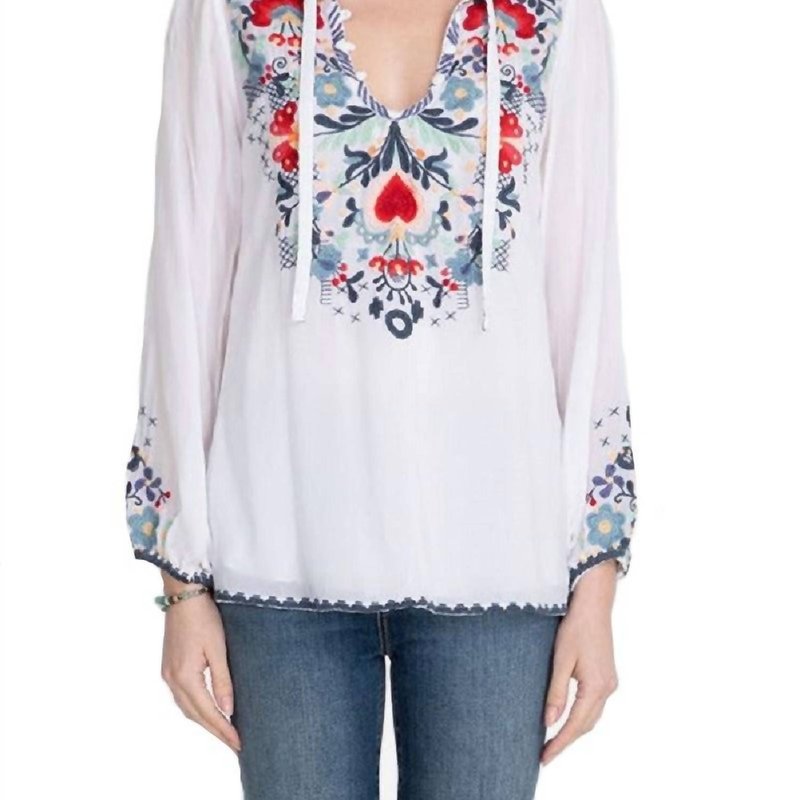 Shop Johnny Was Bisma Blouse In White