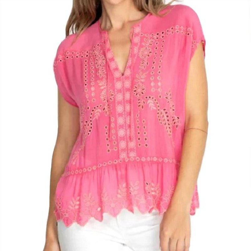 Shop Johnny Was Clemence Blouse In Pink