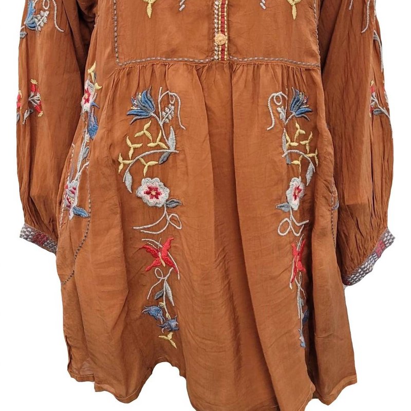 Shop Johnny Was Dixie Tunic Top In Brown