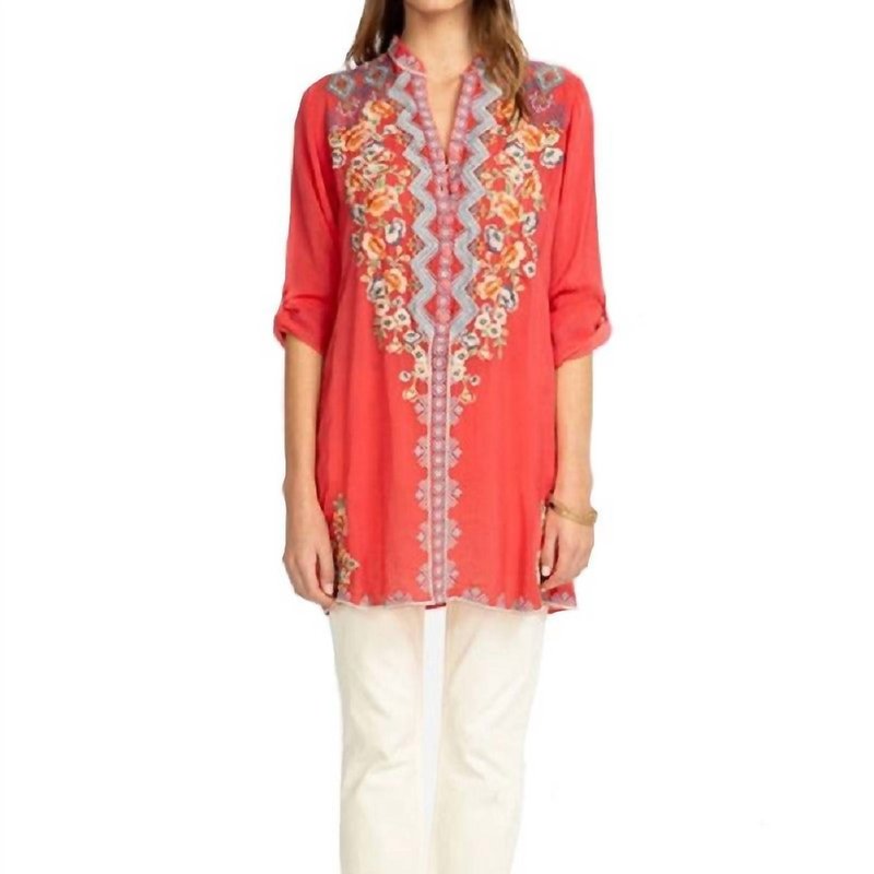 Shop Johnny Was Harlow Tunic In Red