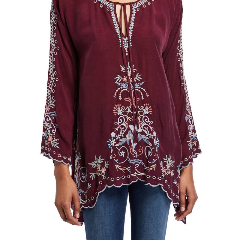 Shop Johnny Was Lena Tunic Top In Red