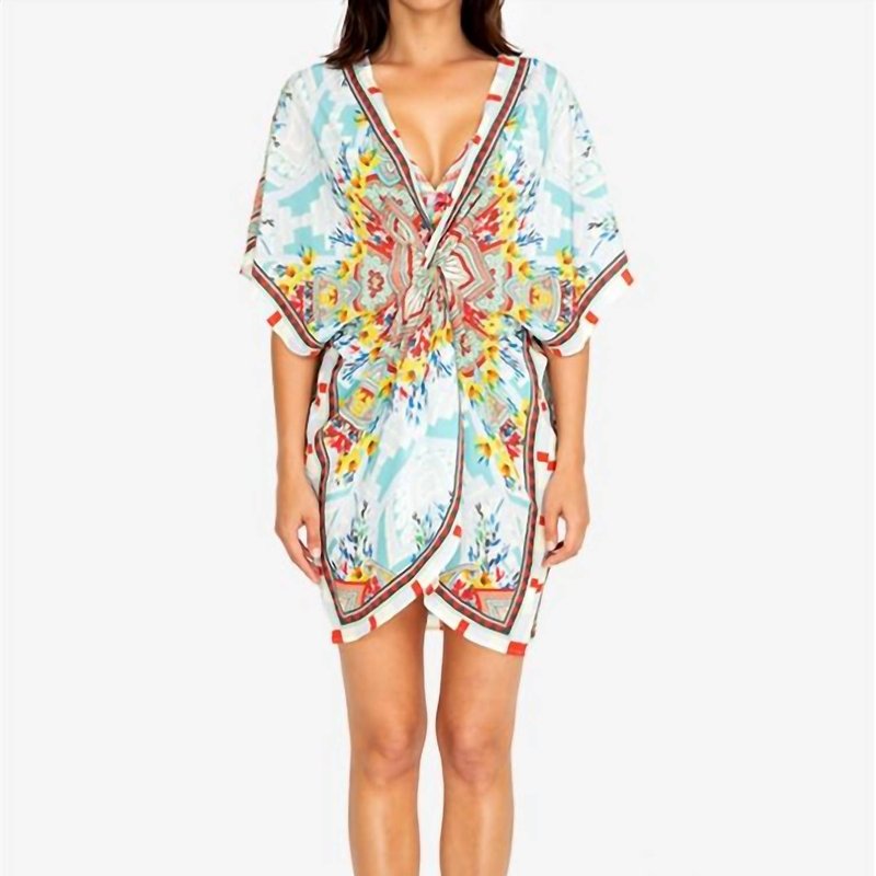 Shop Johnny Was Lina Twist Front Tunic In Blue