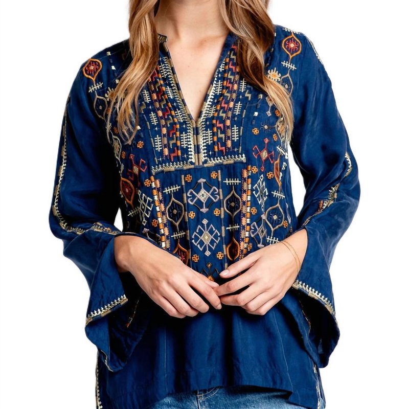 Shop Johnny Was Luca Blouse In Blue